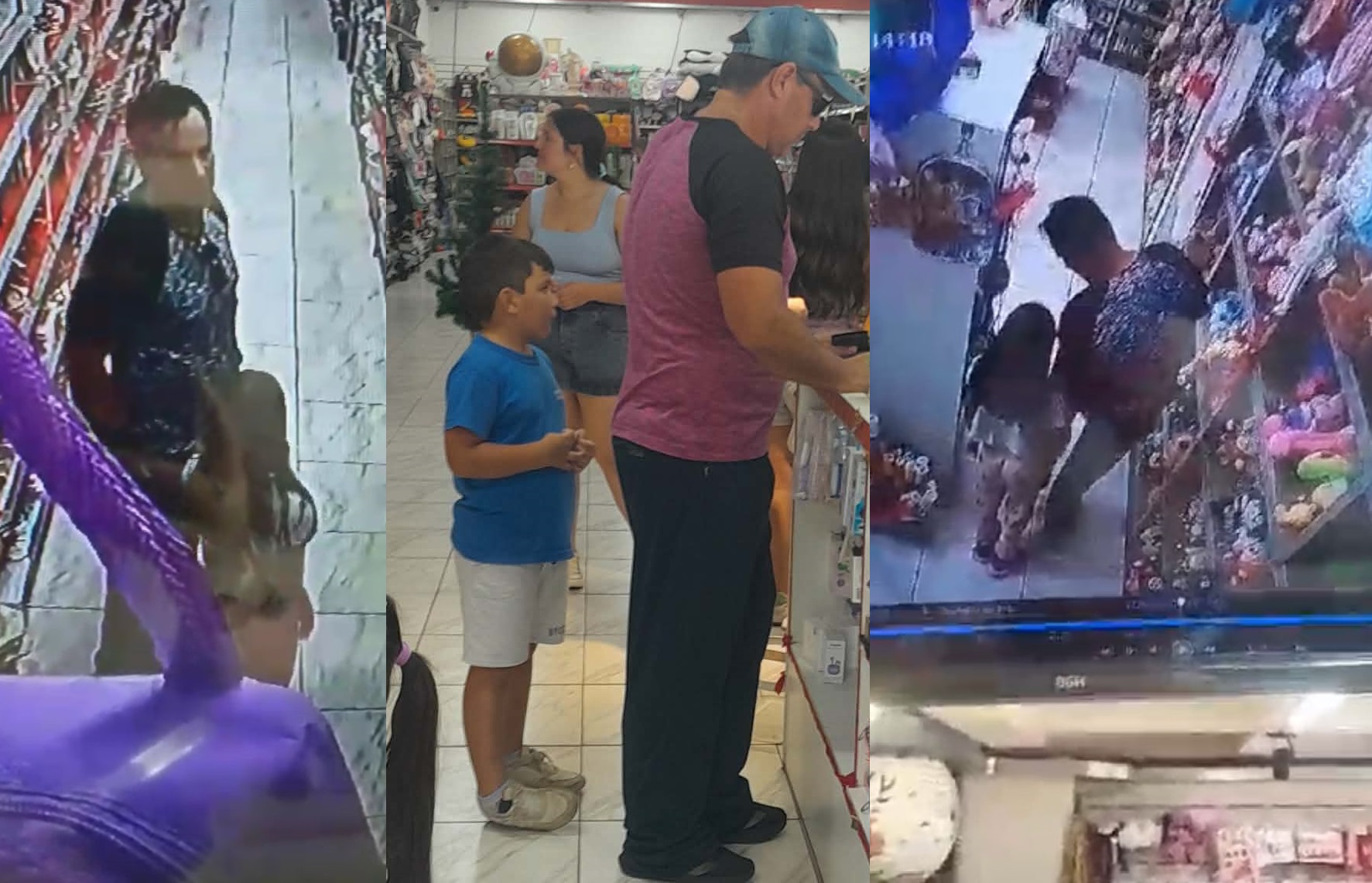 Indignante: salió a robar con niños en locales de Oberá y su accionar quedó grabado