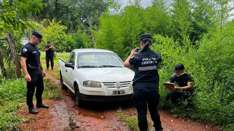 Encontraron la Saveiro robada en Guaraní: la «enfriaban» para transportar droga