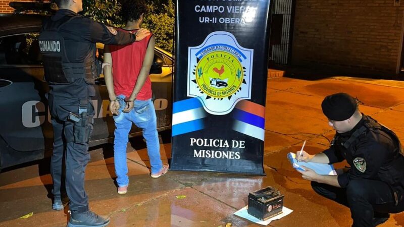 Comando de Campo Viera detuvo a un delincuente que estaba prófugo