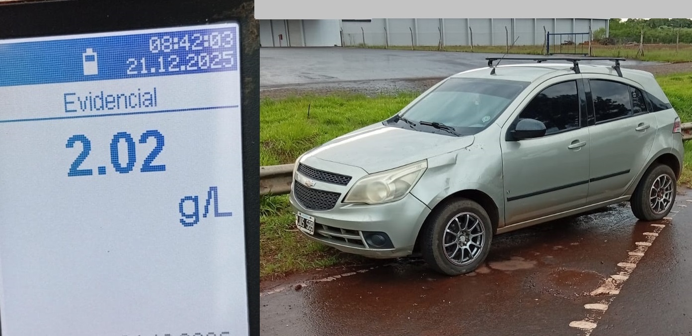 Manejaba con 4 veces más alcohol en sangre que lo permitido: preso por irresponsable