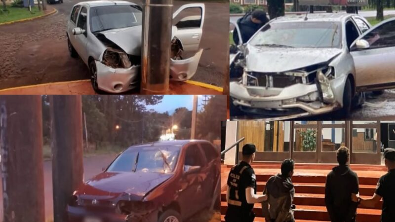 Borrachera, choques y despistes: movidito el domingo en Oberá