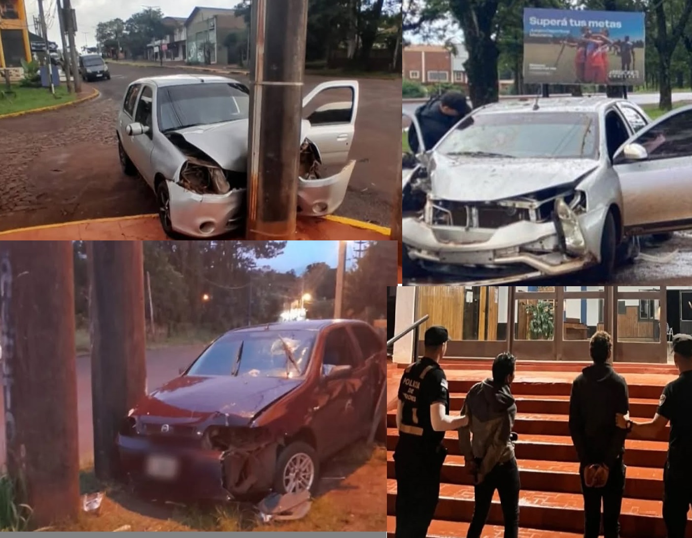 Borrachera, choques y despistes: movidito el domingo en Oberá