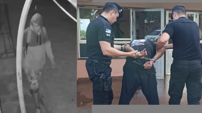 Detuvieron a un sospechoso de dos robos y se retobó para la Policía con cuchillo