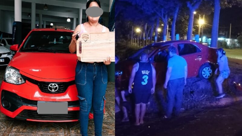 Le entregaron el auto a la mañana y lo chocó a la noche: por suerte resultó ilesa