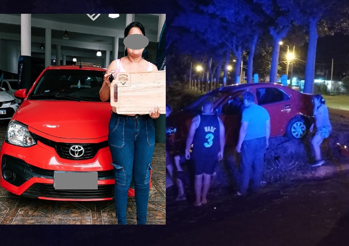 Le entregaron el auto a la mañana y lo chocó a la noche: por suerte resultó ilesa