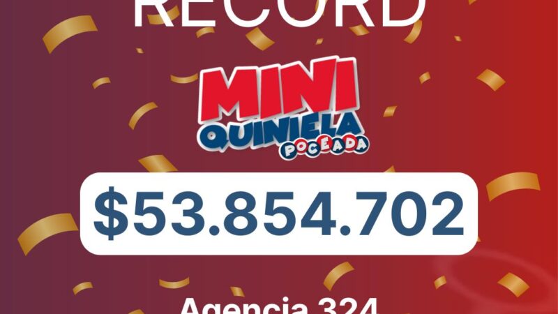 Apostador de Alem se llevó el pozo récord de la Mini Poceada