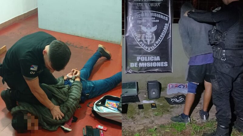 Detuvieron a dos hermanos en pleno robo de un local de celulares del centro de Oberá
