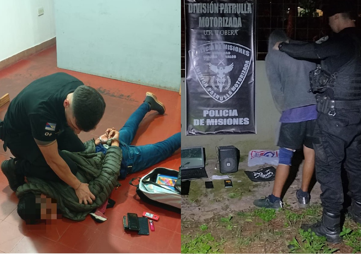 Detuvieron a dos hermanos en pleno robo de un local de celulares del centro de Oberá