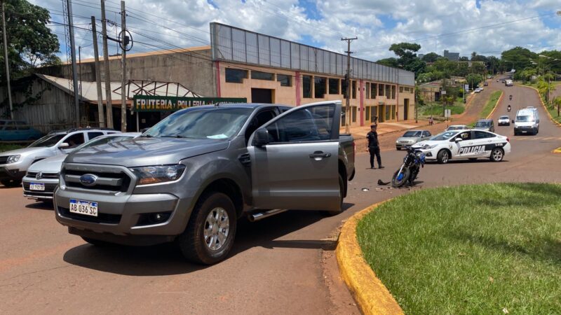 Motociclista herido por choque con una Ford Ranger en Oberá