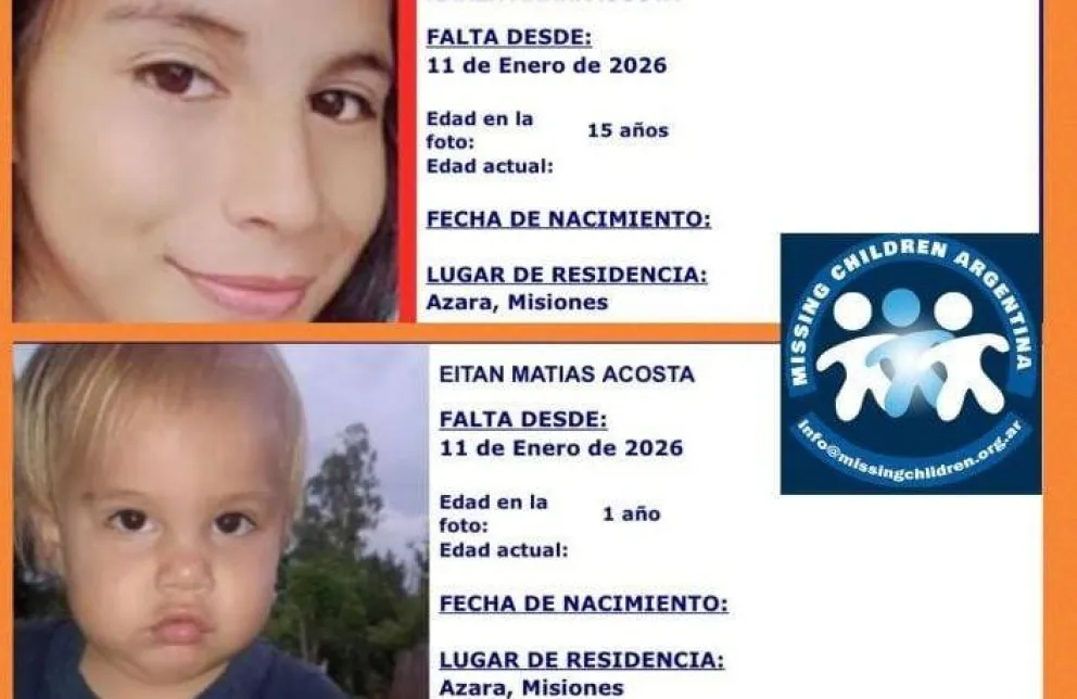 Desesperada búsqueda de una menor de 15 años y su bebé de uno