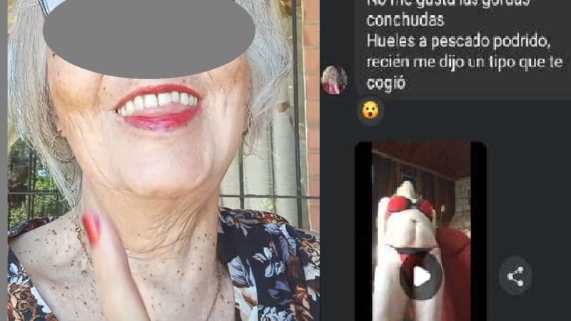 Jubilada obereña inunda las redes con insultos, amenazas y fotos íntimas: impunidad al mango