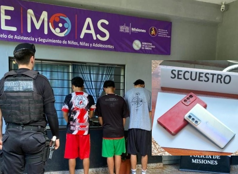 Demoraron a tres menores por el robo con cuchillo a otro chico en barrio Krause