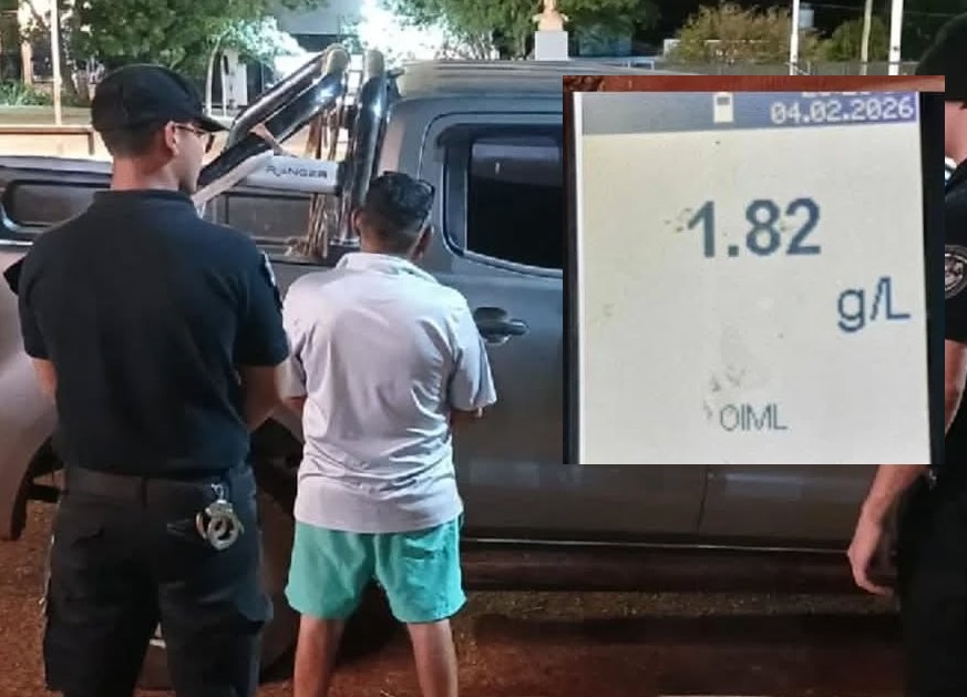 Vino de vacaciones desde Buenos Aires  y lo detuvieron manejando borracho