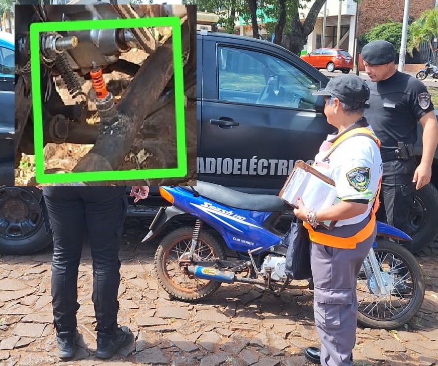 Sacaron de circulación una moto preparada para “cortes”: para completar sin papeles