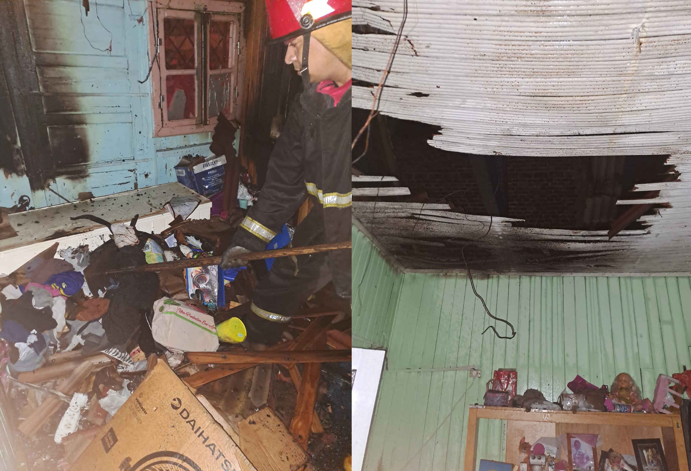 Jubilada padeció el incendio de su casa por un desperfecto eléctrico  