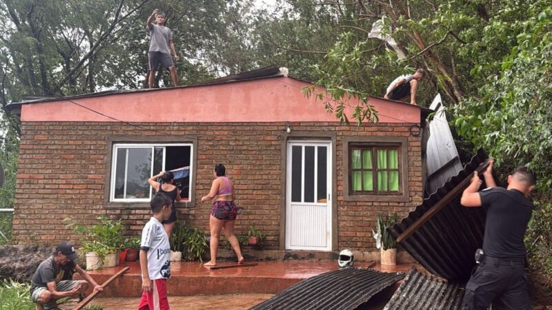 Voladura de techos, caída de árboles y complicaciones en el servicio eléctrico por la tormenta