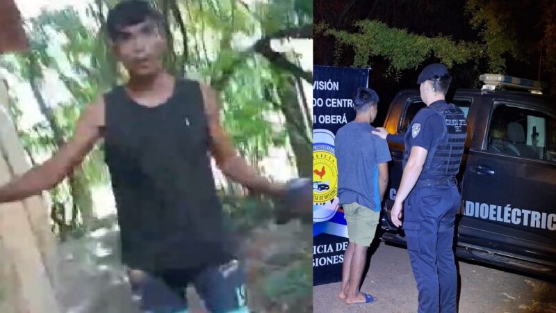 Lo descubrieron tratando de robar en dos lugares, quedó grabado y terminó preso