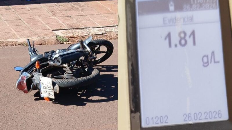 Repartidor despistó con la moto y se detectó que estaba borracho: padeció lesiones leves