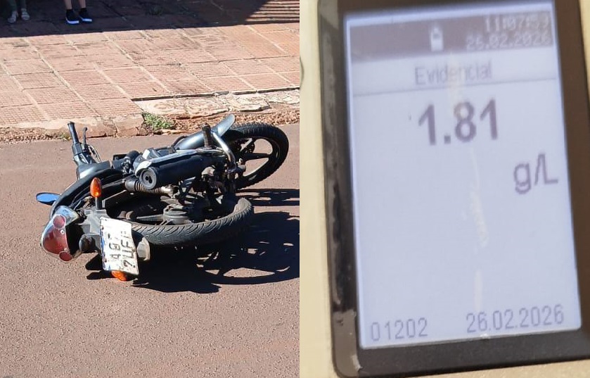 Repartidor despistó con la moto y se detectó que estaba borracho: padeció lesiones leves
