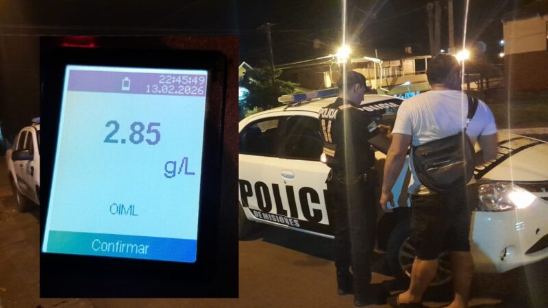 Escapó de un control y chocó: manejaba con 6 veces más alcohol en sangre que lo permitido