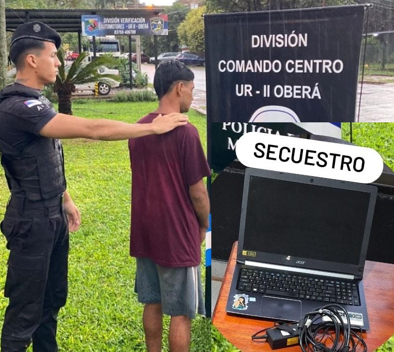 Otra vez un Fraga: fue liberado el viernes y hoy cayó por el robo de una netbook