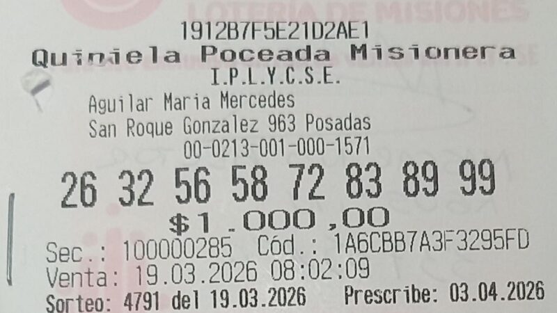 Una semana de constantes pálpitos derivó en un premio de 86 millones con la Poceada