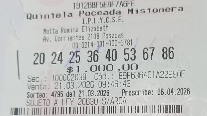 Jubilado se llevó casi 30 millones con la Poceada: “este premio será un gran alivio”