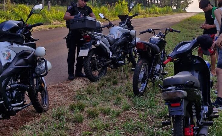 La Policía desactivó picadas clandestinas camino a Pueblo Salto y secuestró dos motos