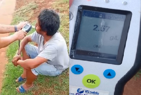 Borracho irresponsable: andaba en moto con 12 veces más alcohol en sangre de lo permitido