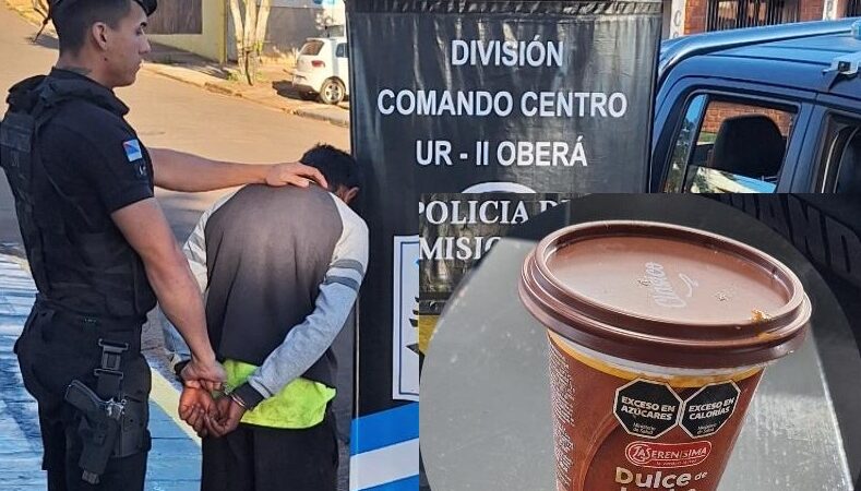 Pidió agua en un negocio y aprovechó para robar un dulce de leche: lo buscaban por otros hechos
