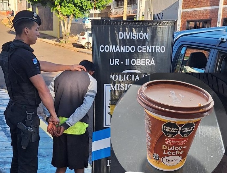 Pidió agua en un negocio y aprovechó para robar un dulce de leche: lo buscaban por otros hechos