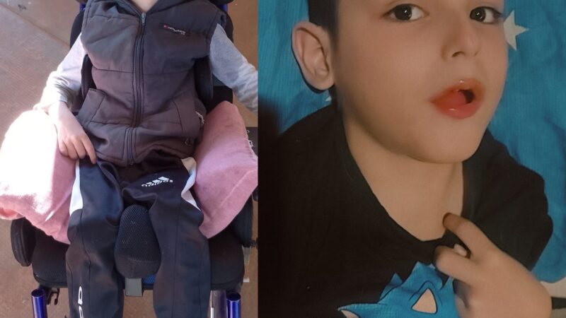 Martín padece un grave cuadro de discapacidad, su mamá lo cría sola y necesita ayuda