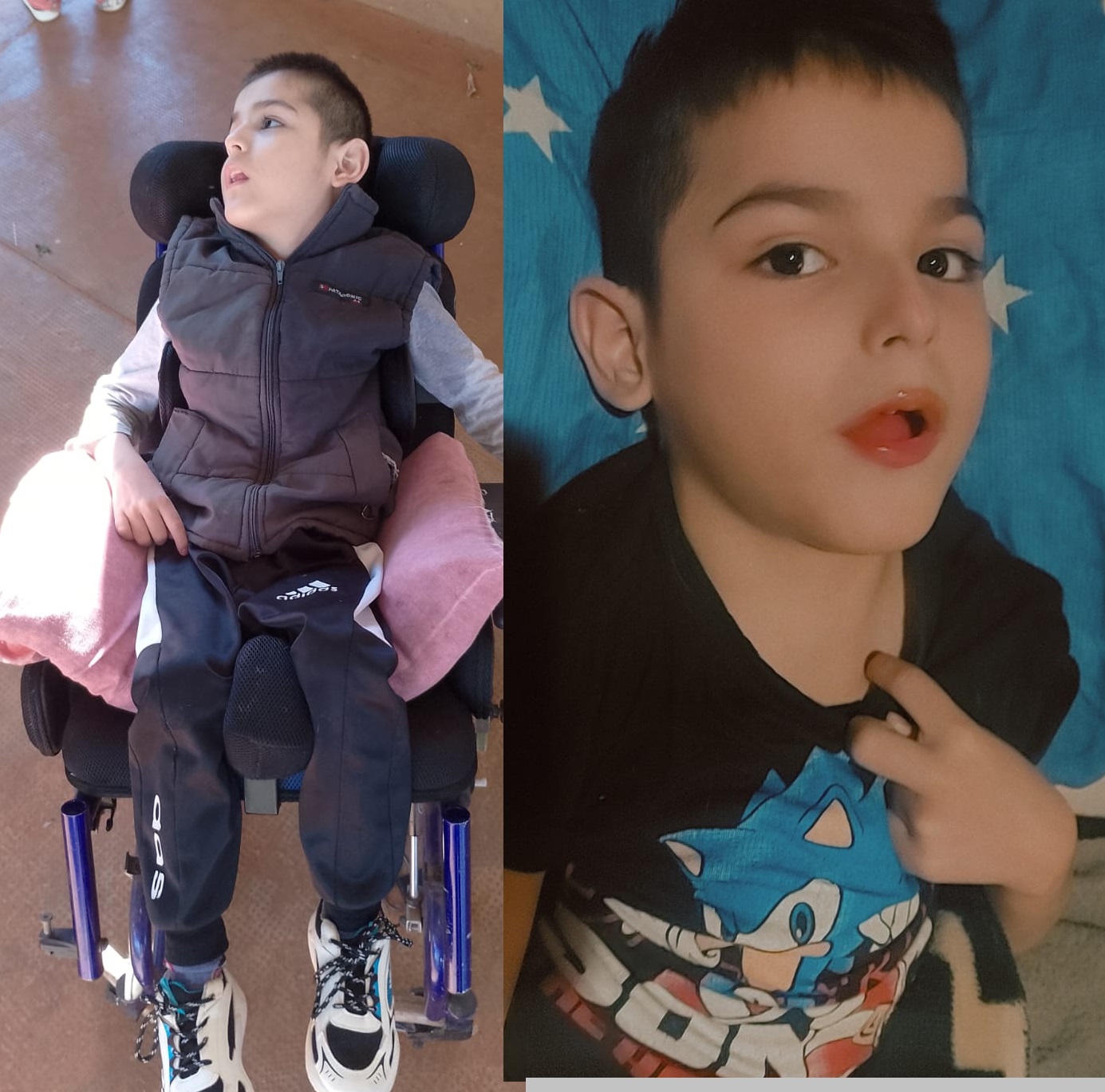 Martín padece un grave cuadro de discapacidad, su mamá lo cría sola y necesita ayuda