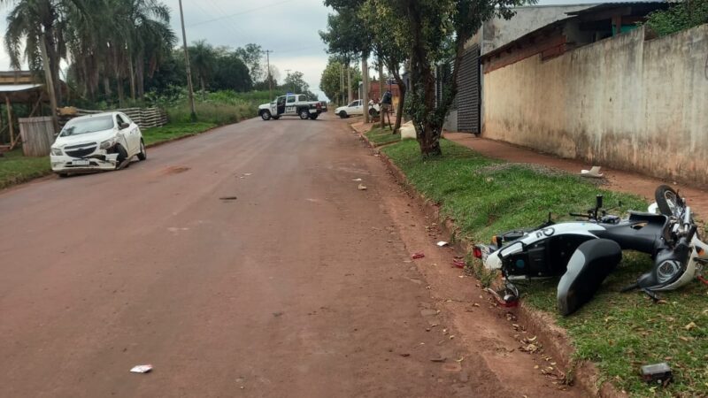 Motociclista herido en choque con un auto de la aplicación Didi