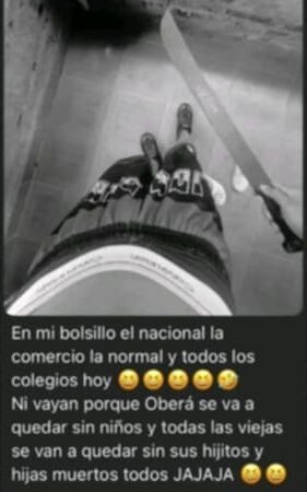 “Oberá se va a quedar sin niños”: reto viral, chicos armados y creciente violencia en redes