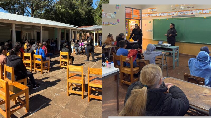 La policía brindó charlas de prevención de la violencia escolar y uso responsable de redes