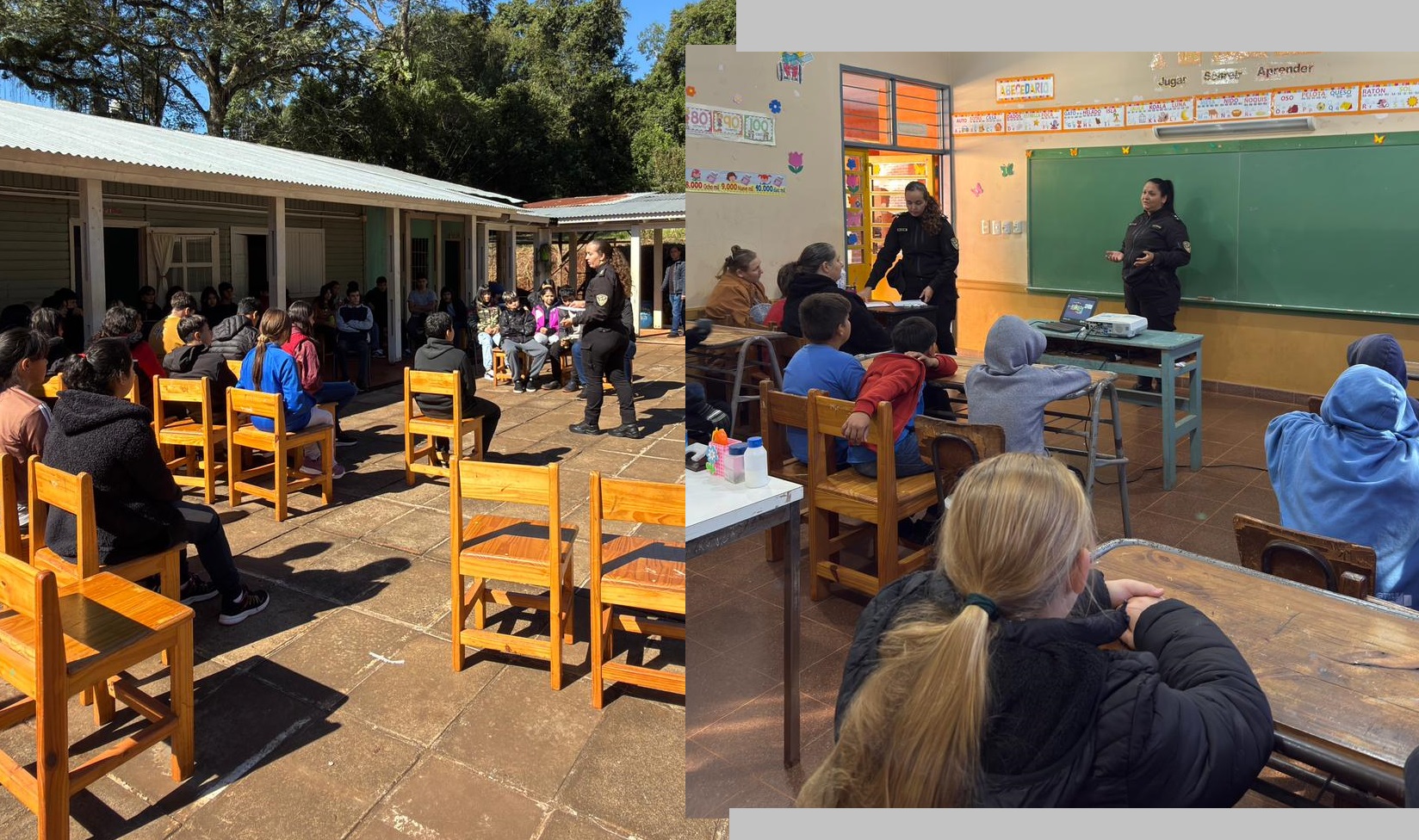 La policía brindó charlas de prevención de la violencia escolar y uso responsable de redes