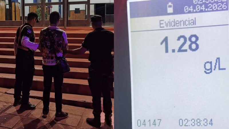 Manejaba borracho, hacía trompos y llevaba más de 15 millones de pesos que no pudo justificar