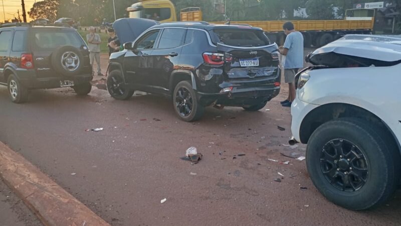 Choque en cadena frente al Parque de las Naciones: no hubo lesionados