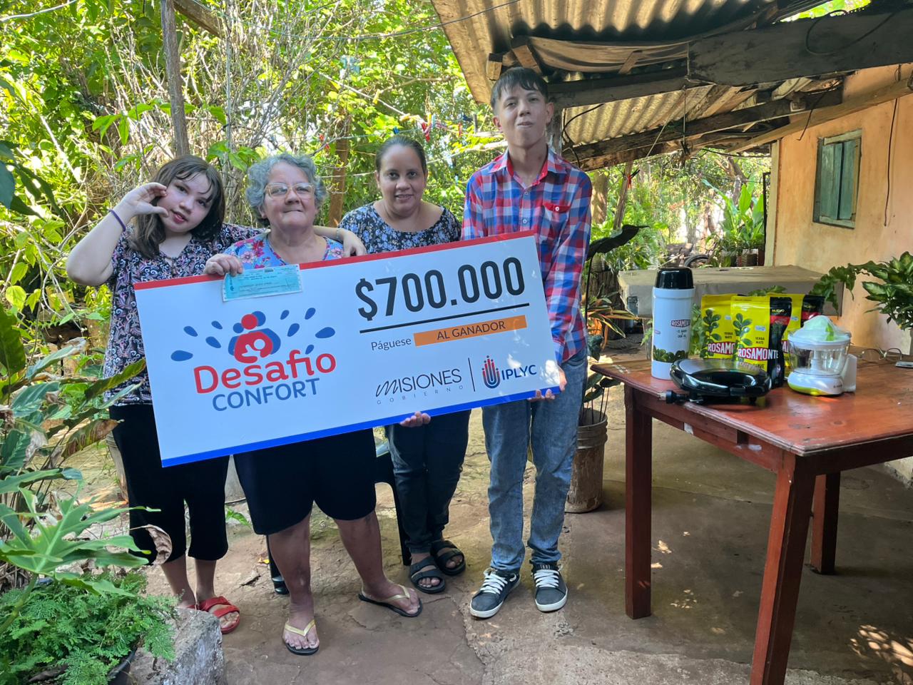 Arreglar la casa y compartir el dinero con la familia, el destino del premio de Desafío Confort