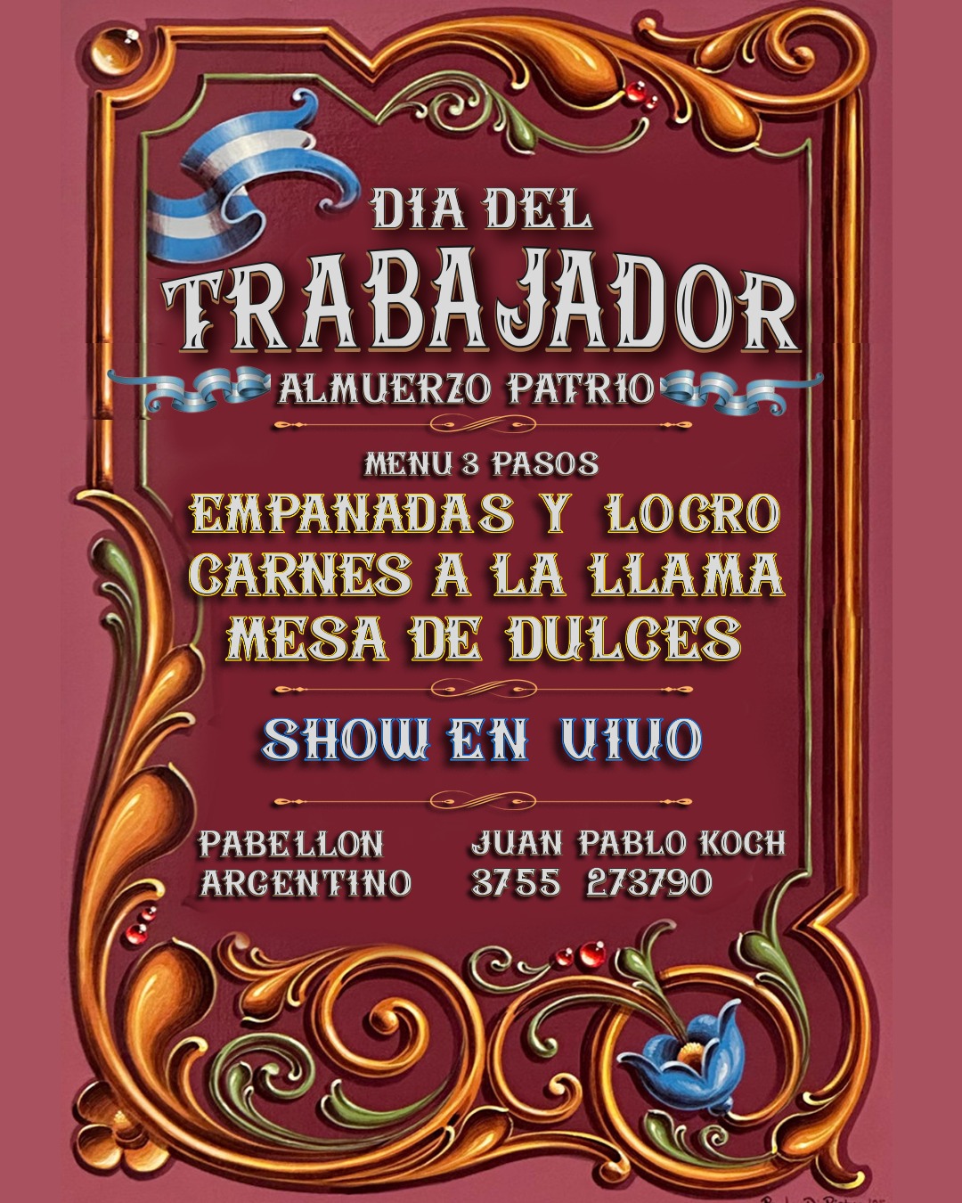 La mejor gastronomía para festejar el Día del Trabajador en el Pabellón Argentino