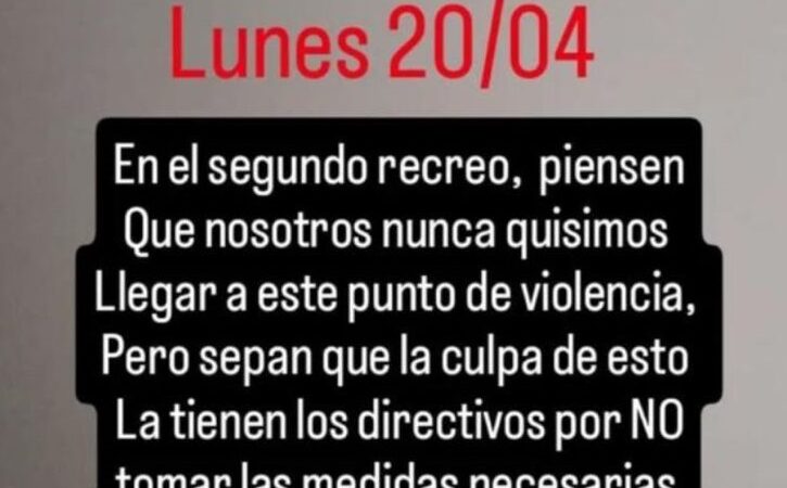 Aterrador mensaje anuncia un tiroteo en el Instituto Linneo de Oberá