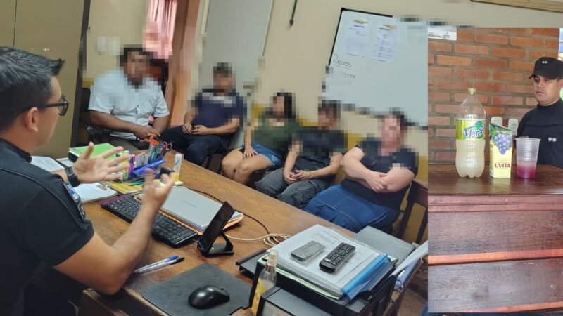 Menores tomaban vino con gaseosa antes de entrar a clases en Los Helechos