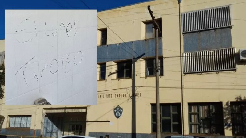 Reto viral: pintaron amenazas de tiroteo en el Linneo y el Hermann Gmeiner
