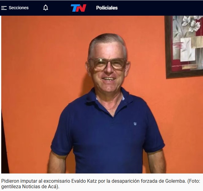 El caso Golemba llegó a los medios nacionales y apuntan a la figura del ex comisario Ewaldo Katz