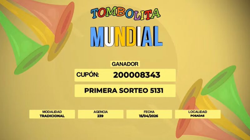 Es posadeño el ganador del segundo kit mundialista de la Tombolita