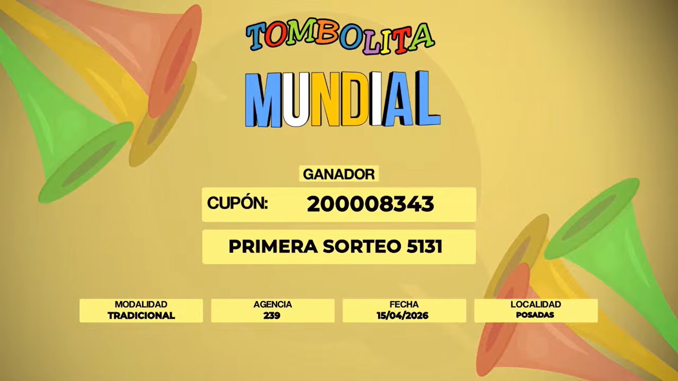Es posadeño el ganador del segundo kit mundialista de la Tombolita
