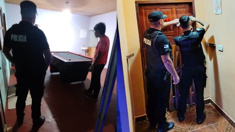 Armó un bar pool clandestino en su casa y la policía lo clausuró, en Campo Viera