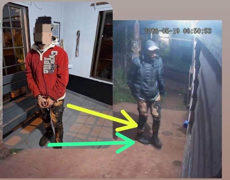 Robó, quedó grabado y lo atraparon porque tenía el mismo pantalón manchado