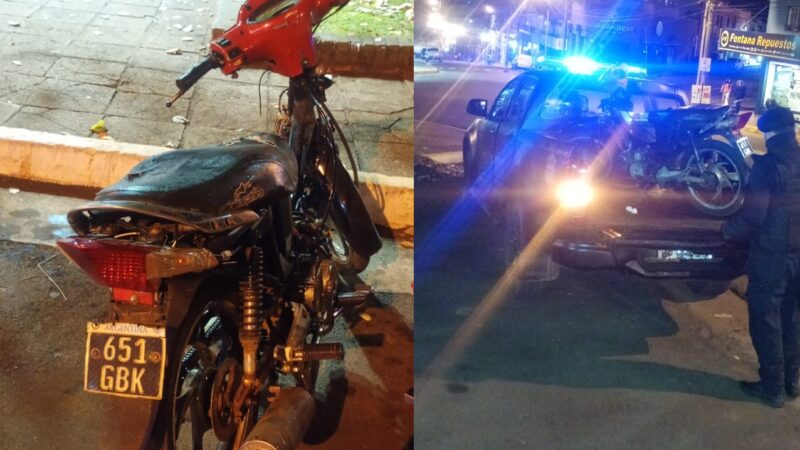 No pudo esquivar un control durante los festejos por el triunfo de Argentina y abandonó la moto en el centro